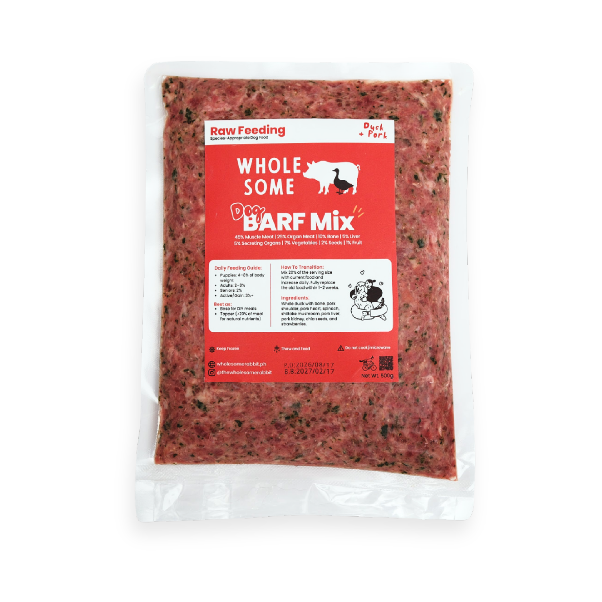 Raw Feeding Dog BARF Mix