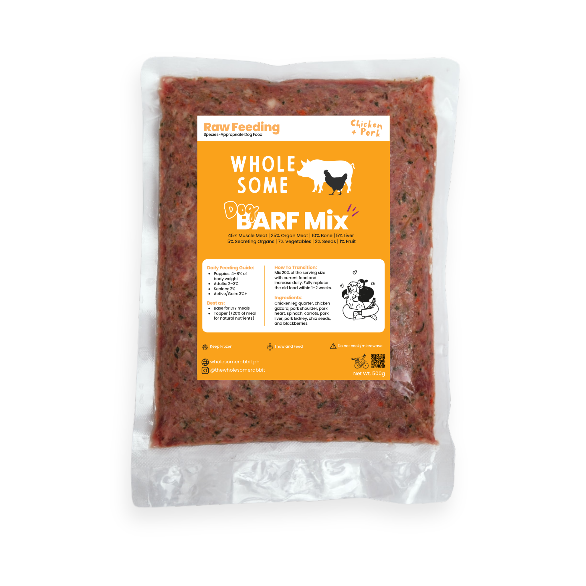 Raw Feeding Dog BARF Mix