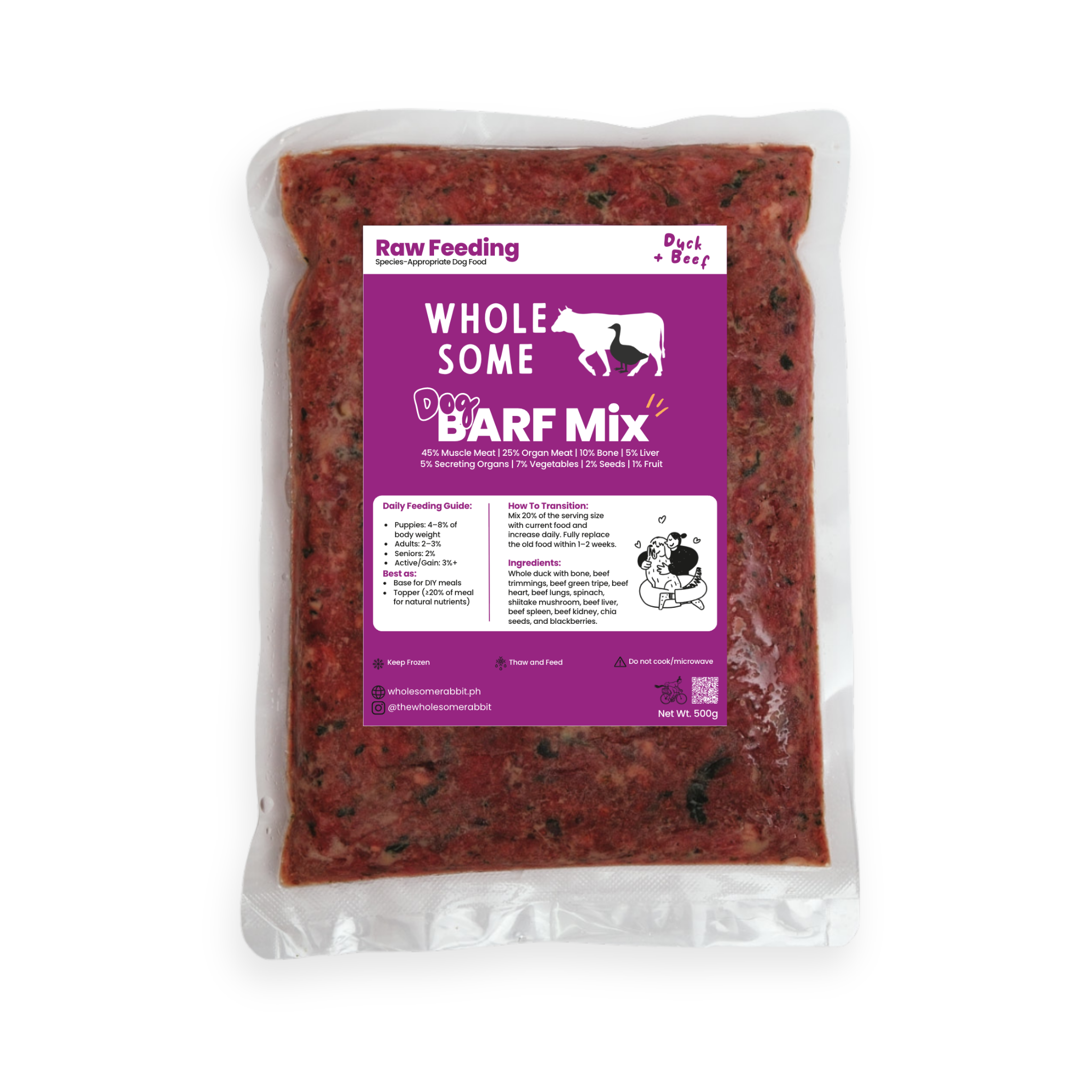 Raw Feeding Dog BARF Mix