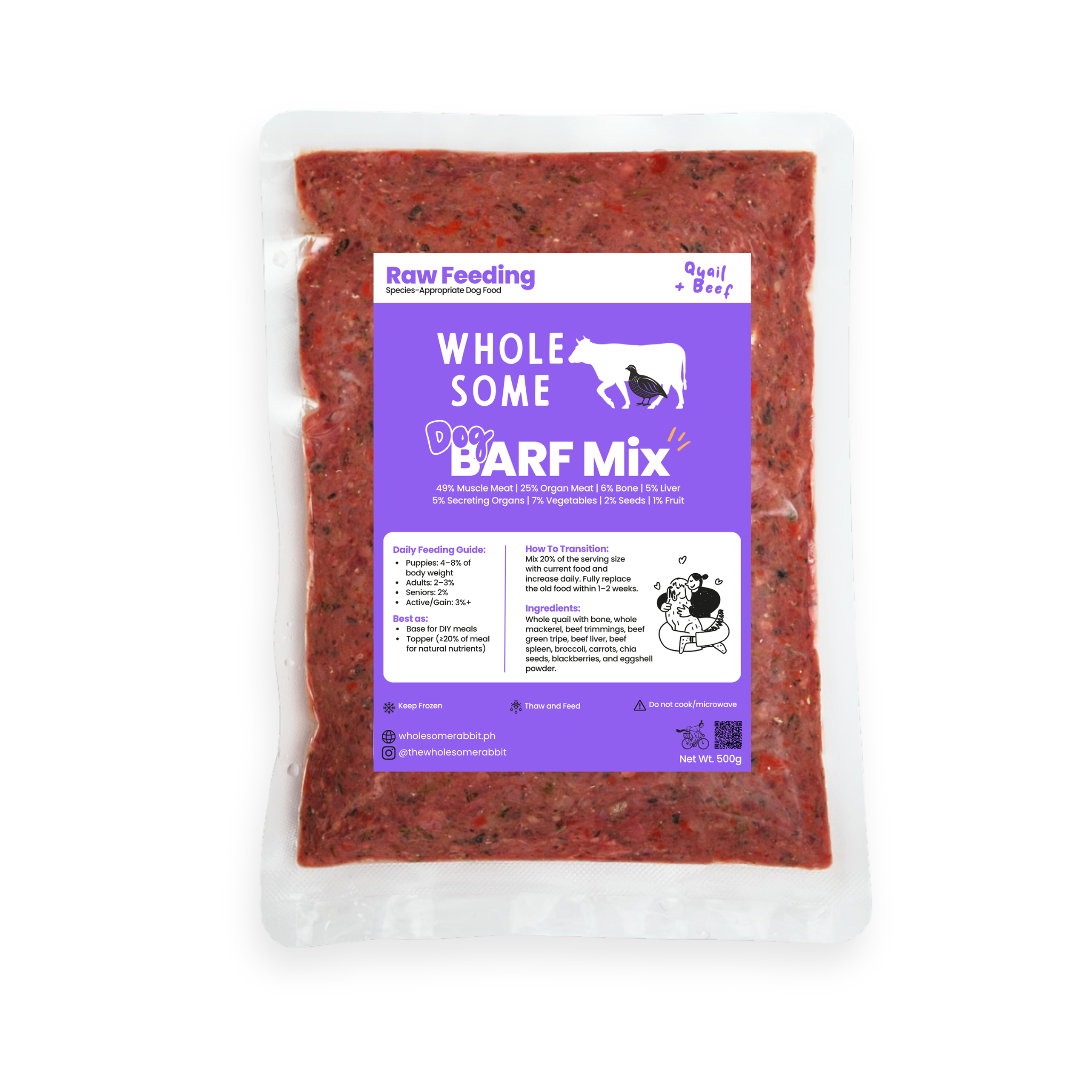 Raw Feeding Dog BARF Mix